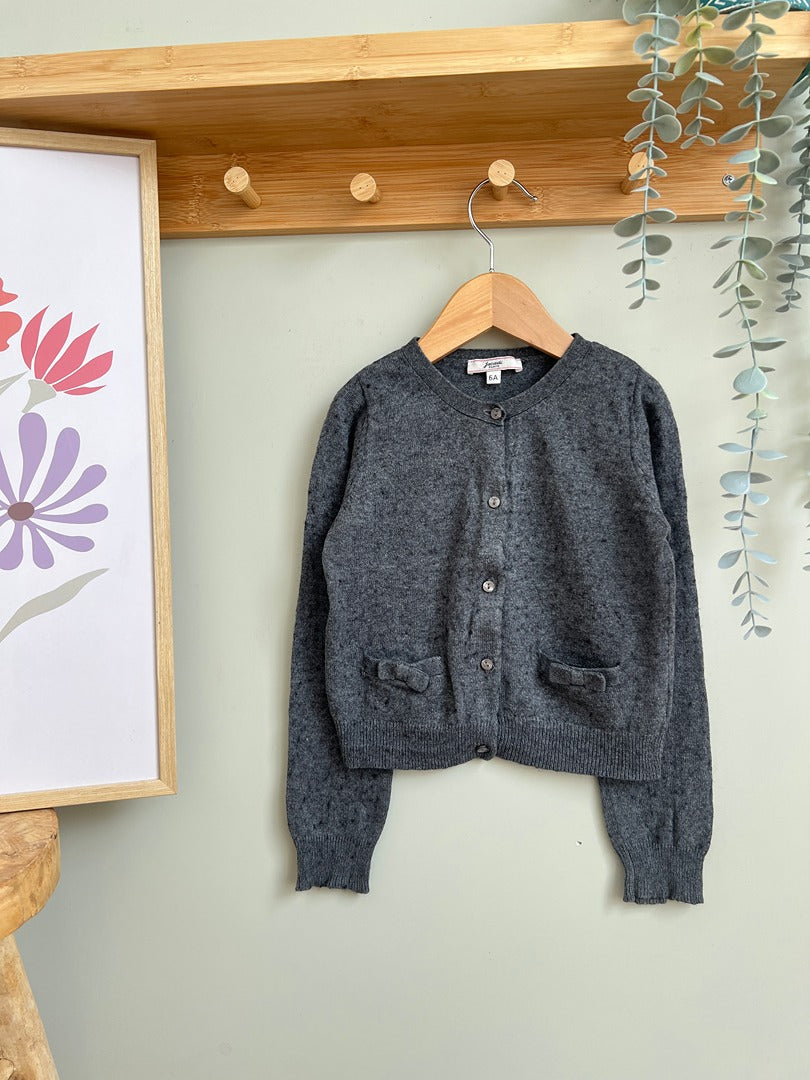 Gilet Jacadi fille 6 ans gris laine coton manches longues - taille petit