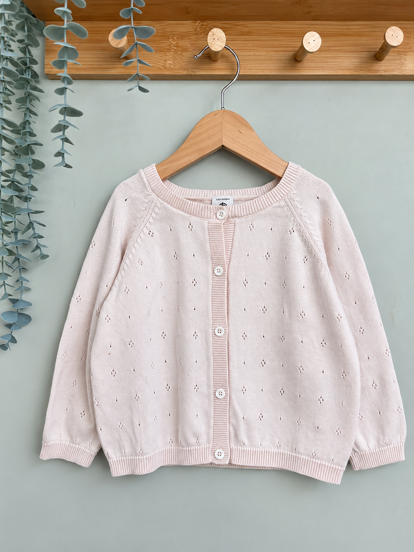 Gilet rose Petit Bateau fille mi-saison manches longues 4 ans