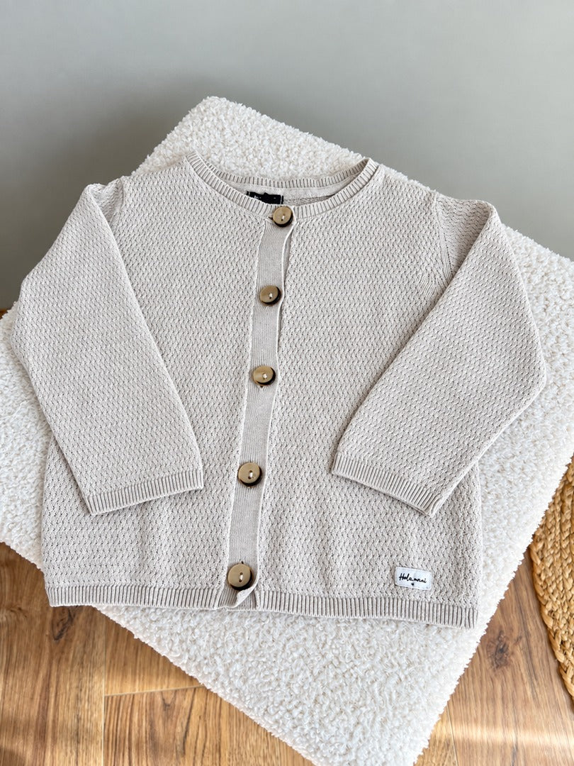 Gilet manches longues Kiabi beige 18 mois fille mi-saison