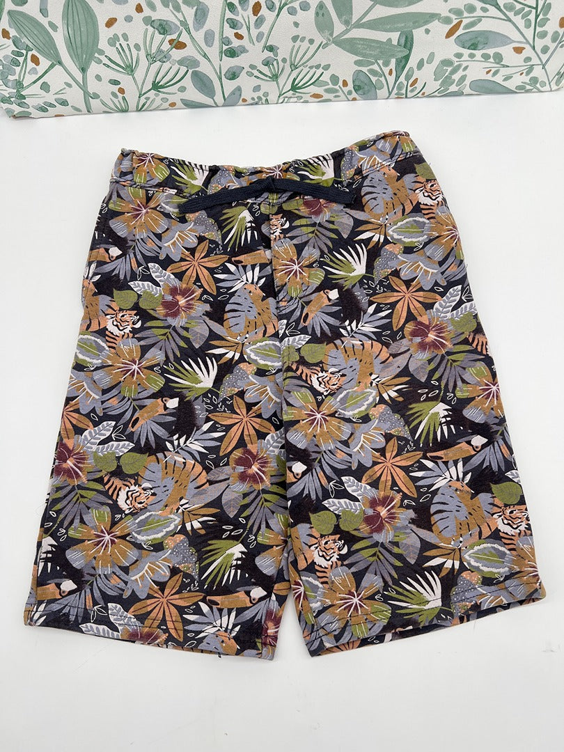 Short été garçon Sergent Major - 8 ans - violet fleuri