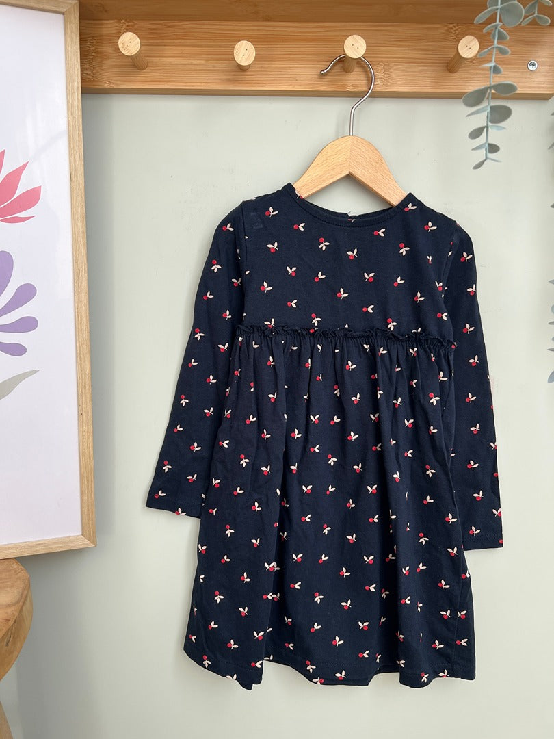 Robe manches longues Kiabi - 3 ans - Marine fleurie