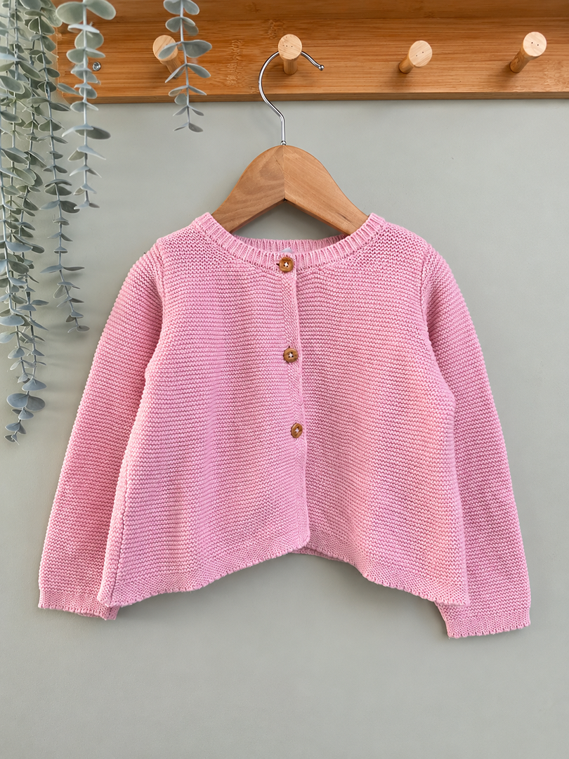 Gilet rose Tex baby fille mi-saison manches longues 3 ans
