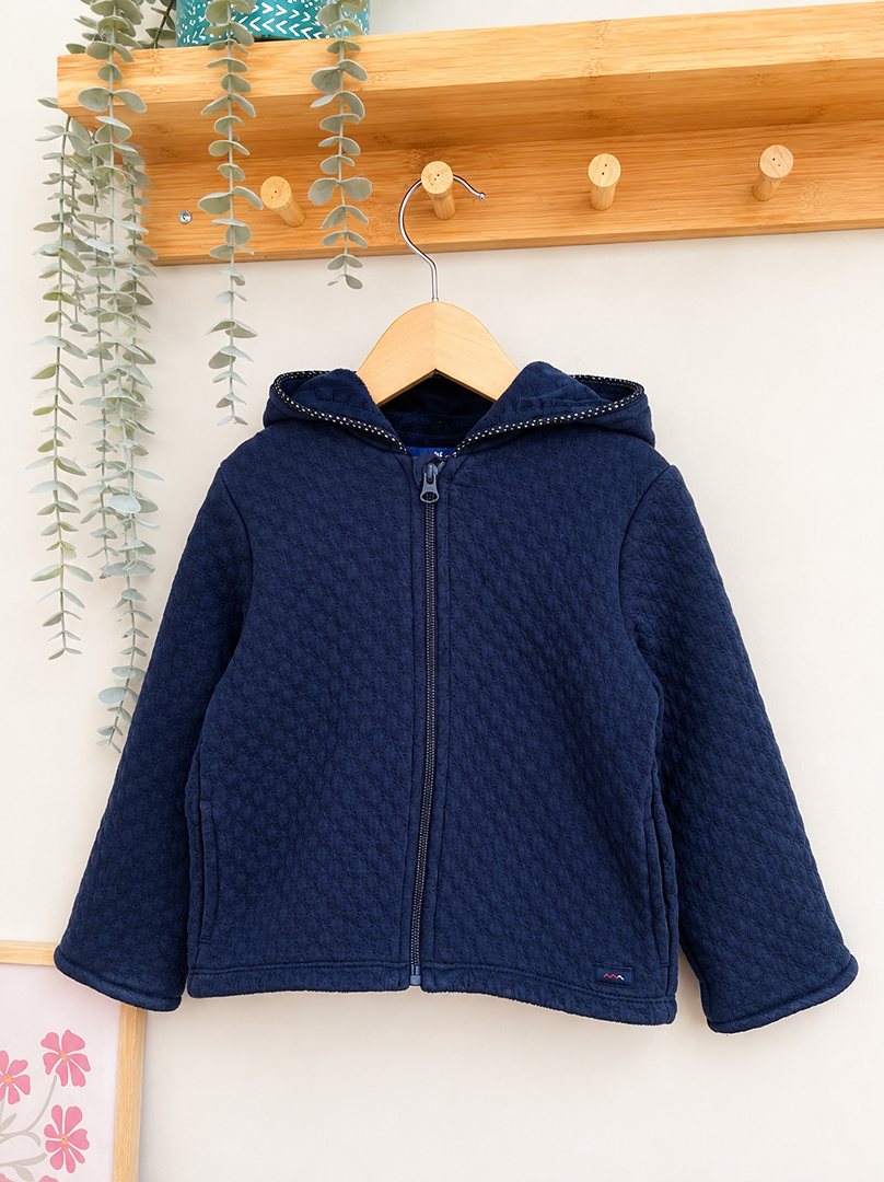 Gilet matelassé zippée Terre de Marins 3 ans bleu marine fille chaud hiver manches longues