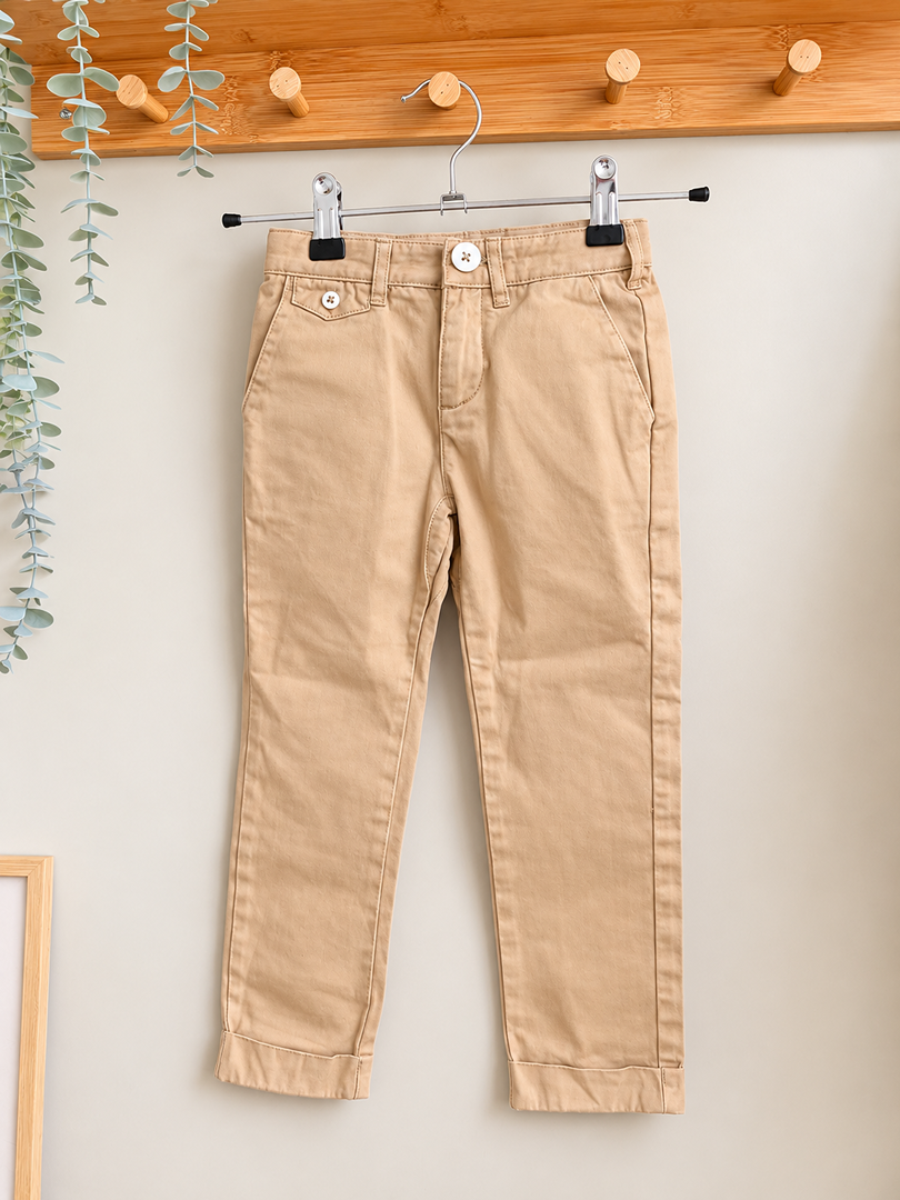 Pantalon chino beige Billybandit garçon 3 ans mi-saison
