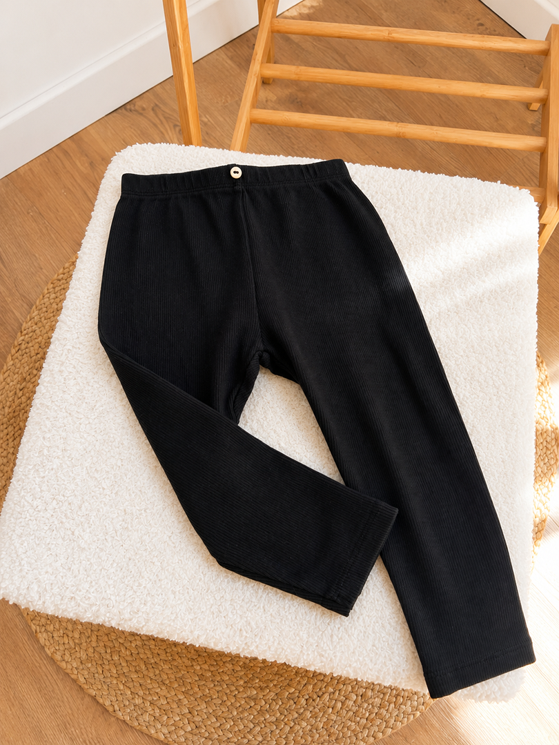 Legging côtelé noir Zara 2 ans 92 cm fille mi-saison