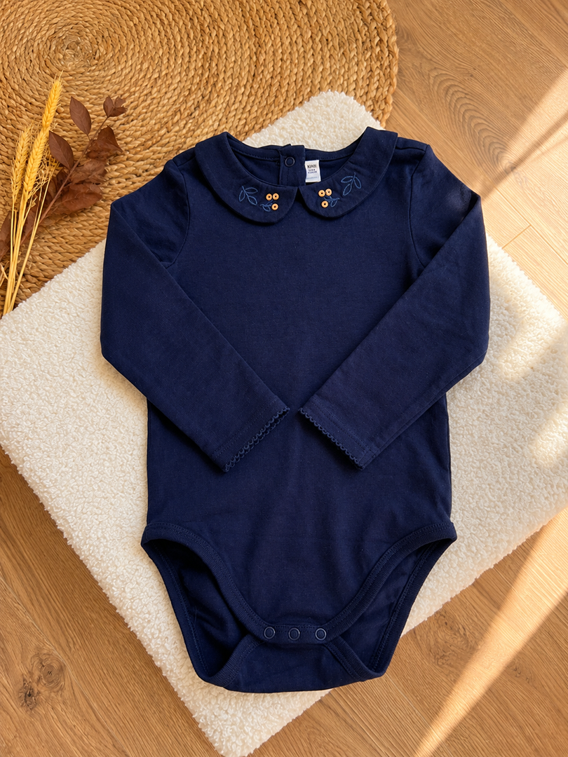 Body marine Sergent Major 2 ans fille manches longues joli col