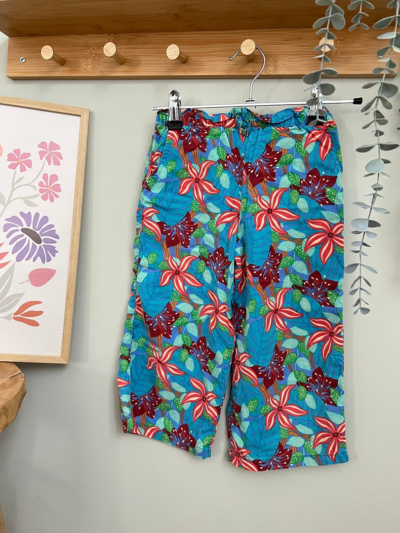 Pantalon fluide fleurie fille Du Pareil Au Même Dpam - 3 ans - Bleu mi saison été