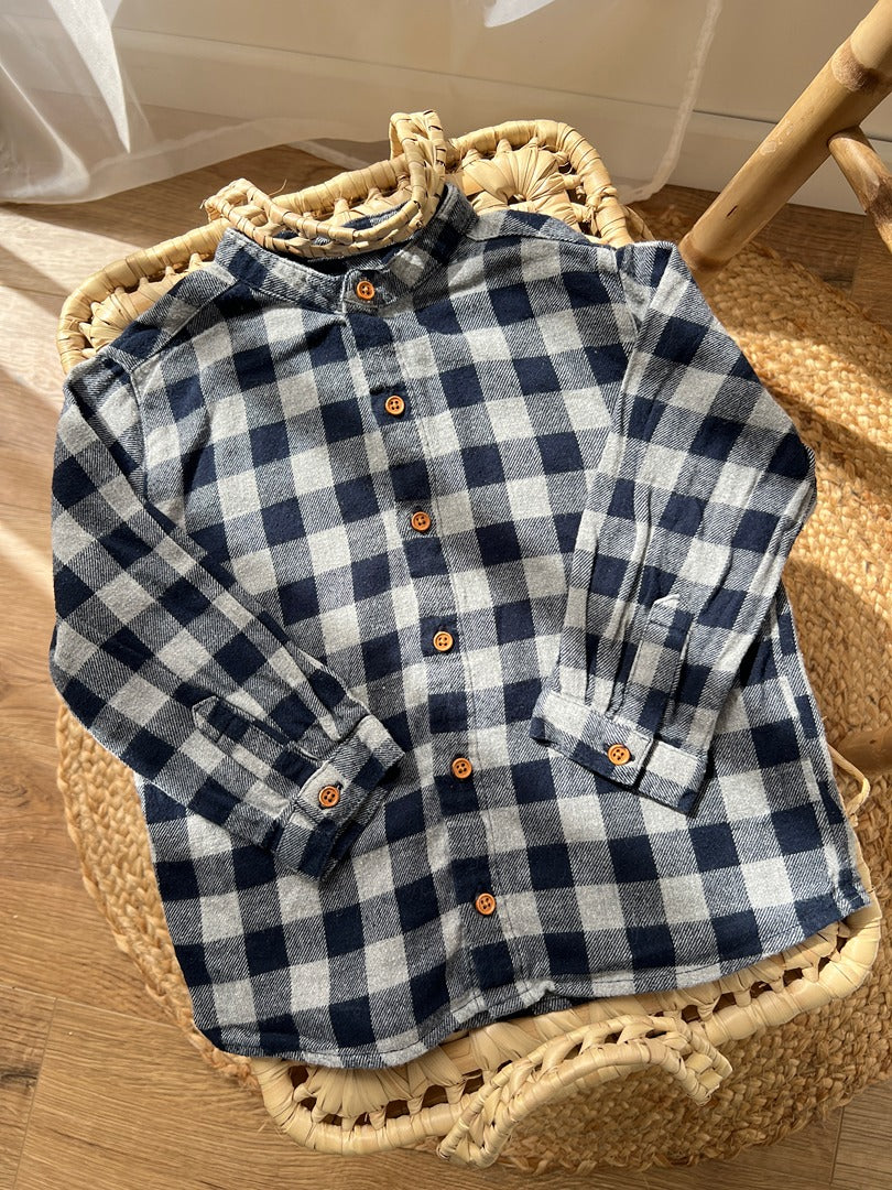 Chemise garçon Bout'chou 2 ans carreaux manches longues
