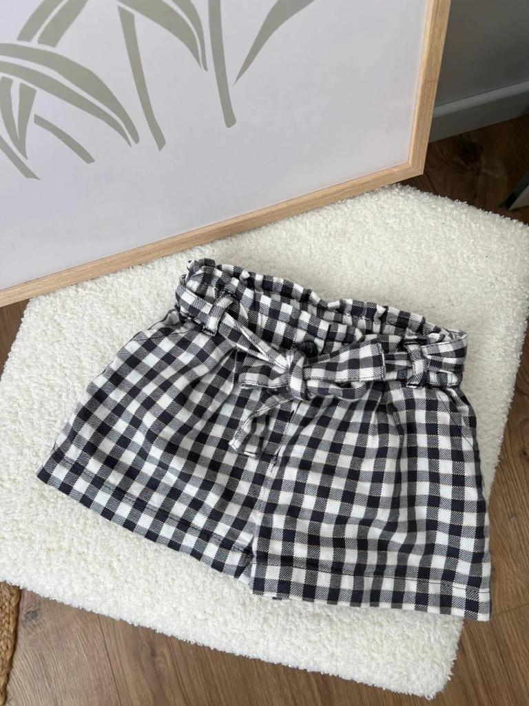 Short à carreaux Tao 12 mois fille – Parfait avec collants pour l’hiver