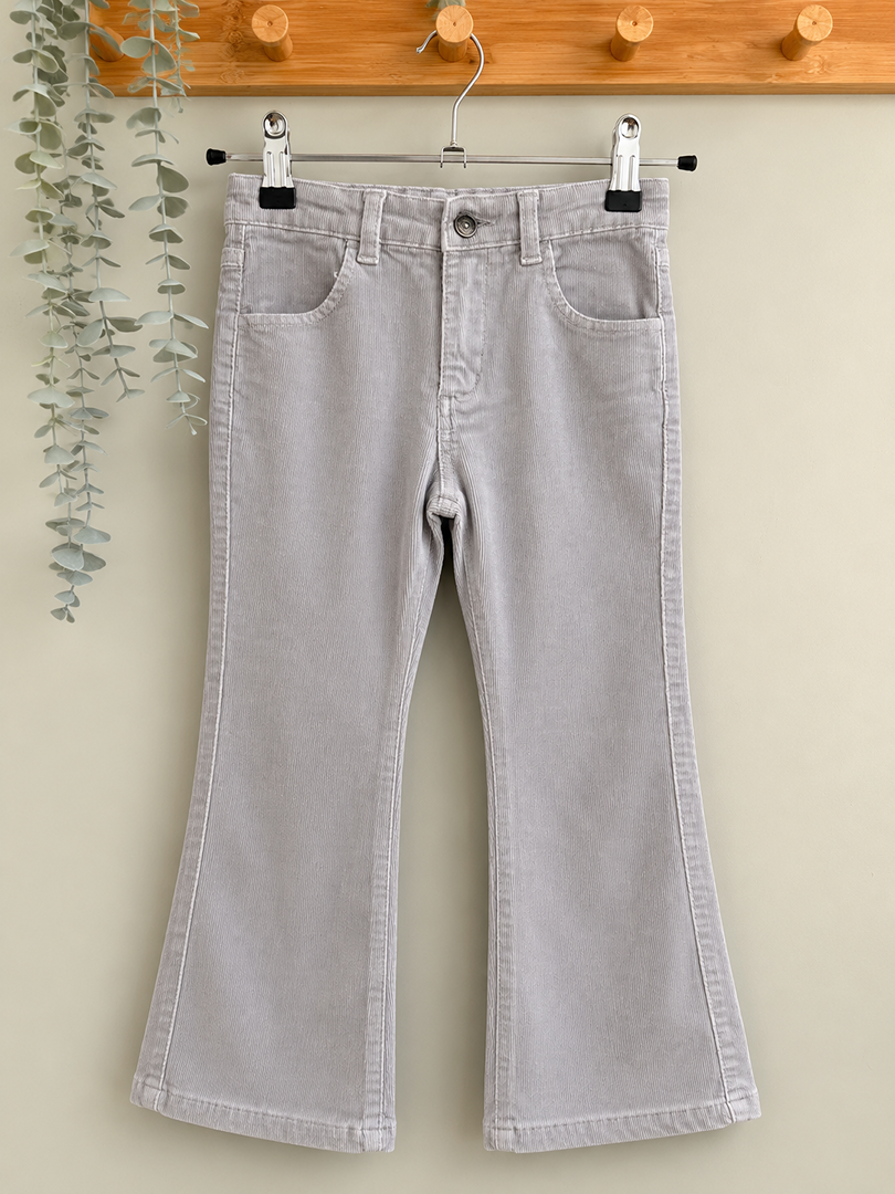 Pantalon velours large gris Gocco 6 ans Hiver fille - neuf avec étiquette