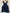 Robe salopette en velours côtelé fille O'stin - 3 ans - Bleu marine imprimé étoile argenté