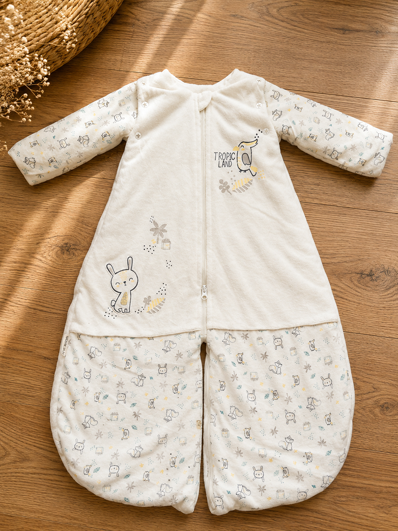 Gigoteuse turbulette nomade Petit Béguin 1 mois 3 mois 6 mois blanc mixte hiver garçon ou fille