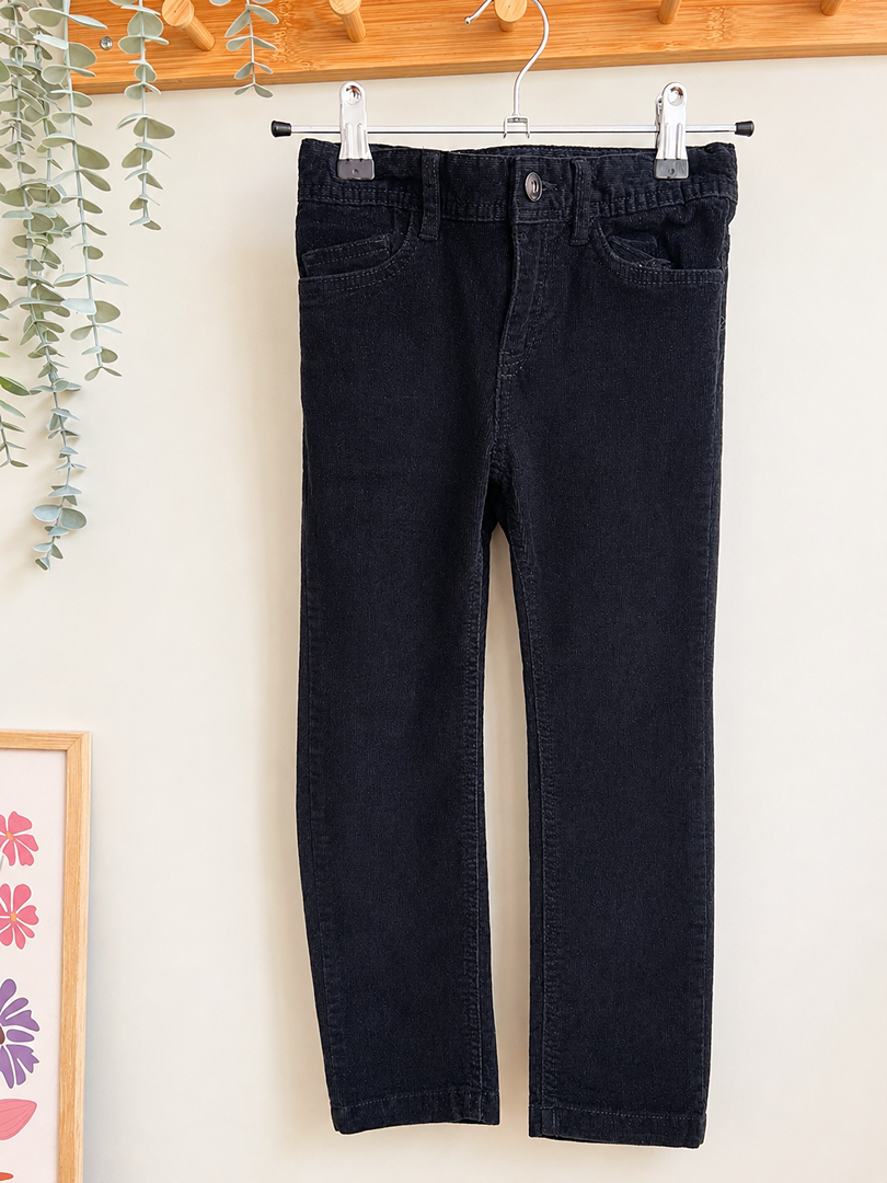 Pantalon velours côtelé La halle 5 ans garçon noir hiver