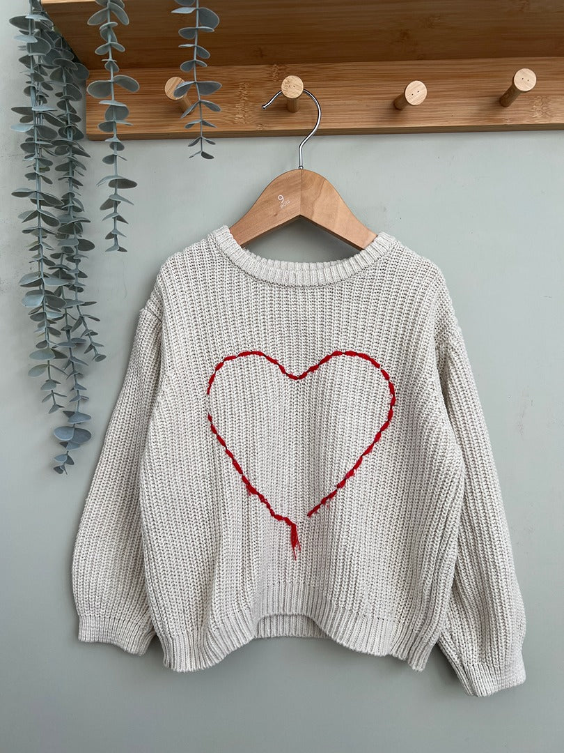 Pull fille beige Zara 4 ans hiver manches longues