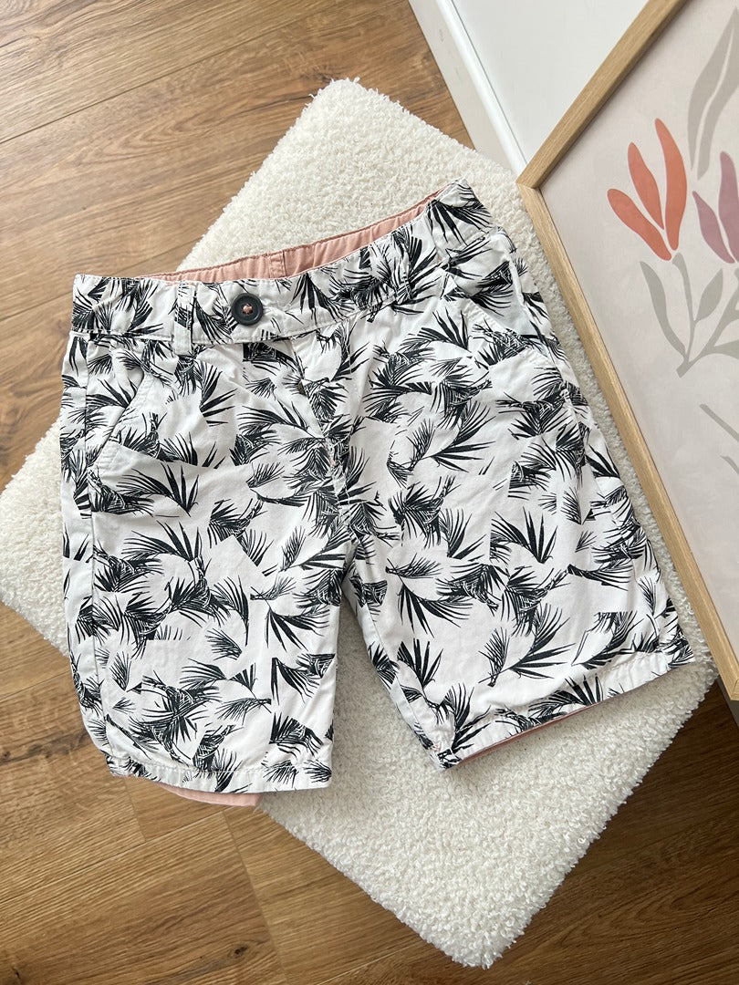 Short réversible garçon Ikks 3 ans rose et imprimé palmier été
