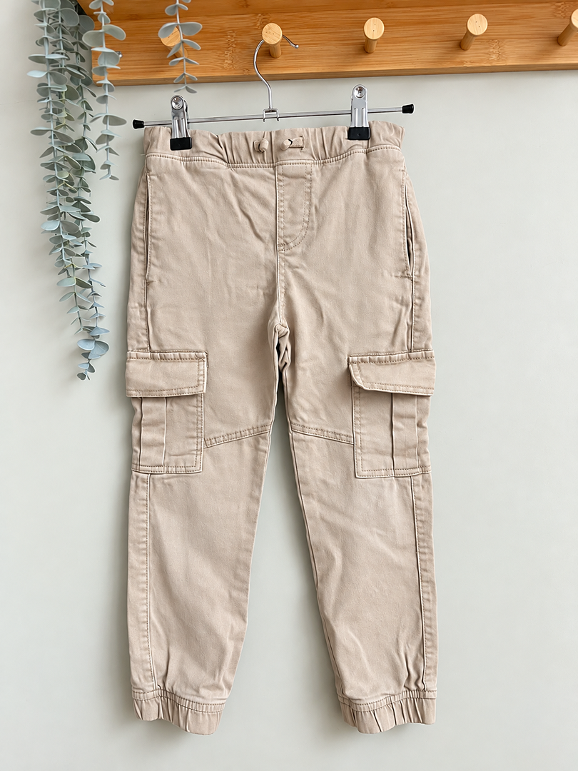 Pantalon cargo garçon beige Vertbaudet 7 ans mi-saison