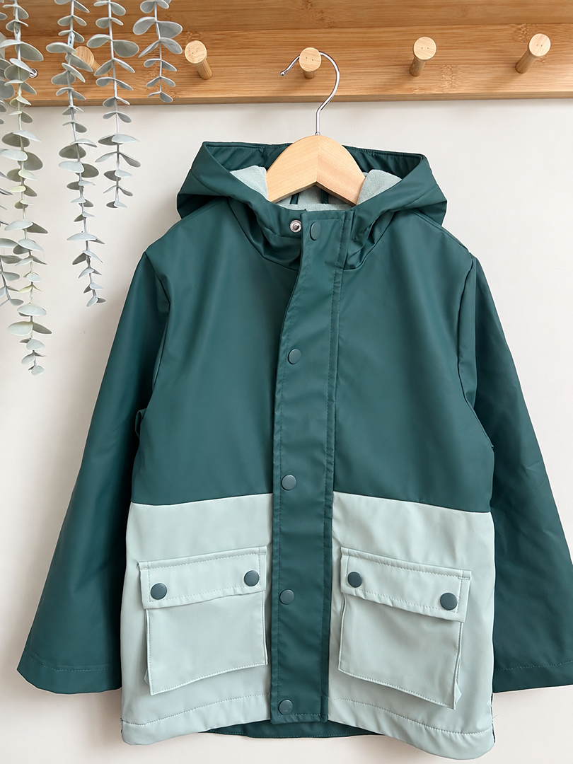 Imperméable garçon Kiabi vert 6 ans mi-saison manches longues doublé