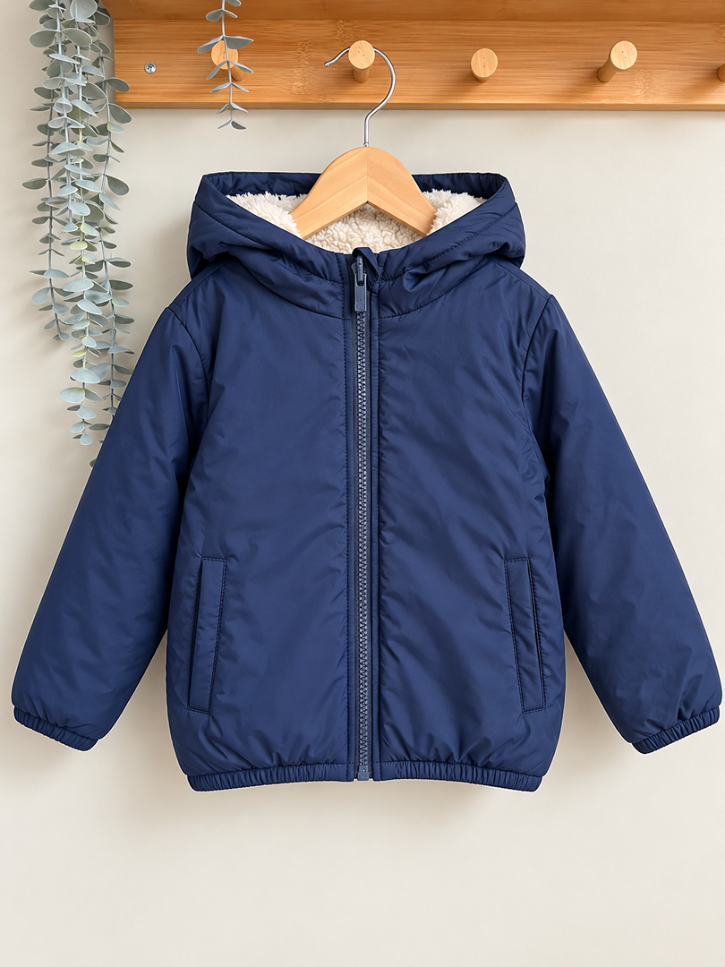 Manteau chaud garçon vertbaudet bleu 8 ans hiver manches longues