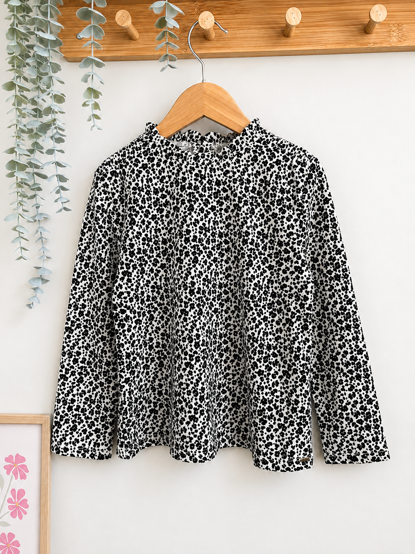 T-shirt blouse fille Ikks 4 ans noir manches longues mi-saison