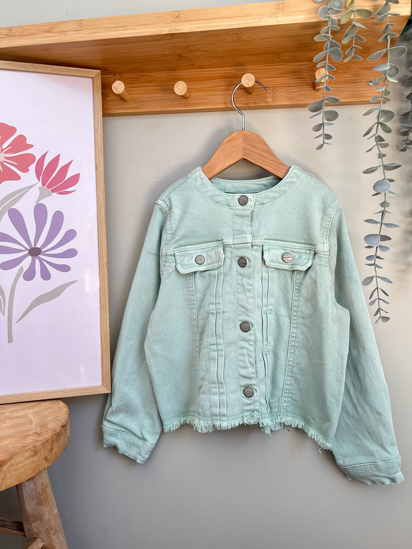 Veste en jean fille Mayoral menthe 6 ans mi-saison