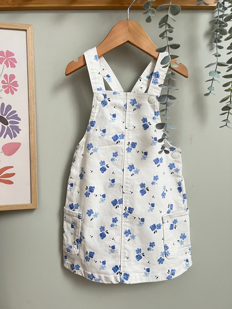 Robe Primark - 18-24m - Blanc fleuri bleu - État : Excellent Fille