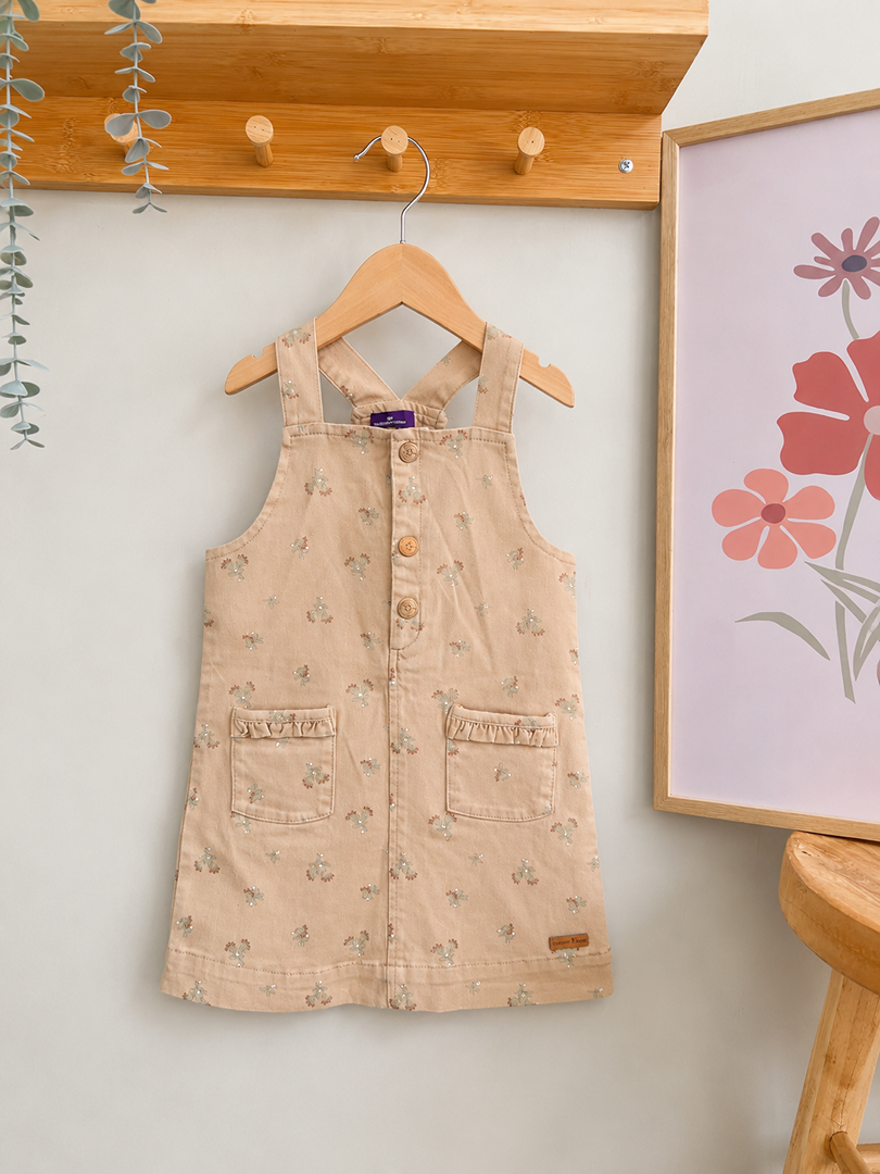 Robe chasuble fille Sergent Major 3 ans beige mi-saison neuve