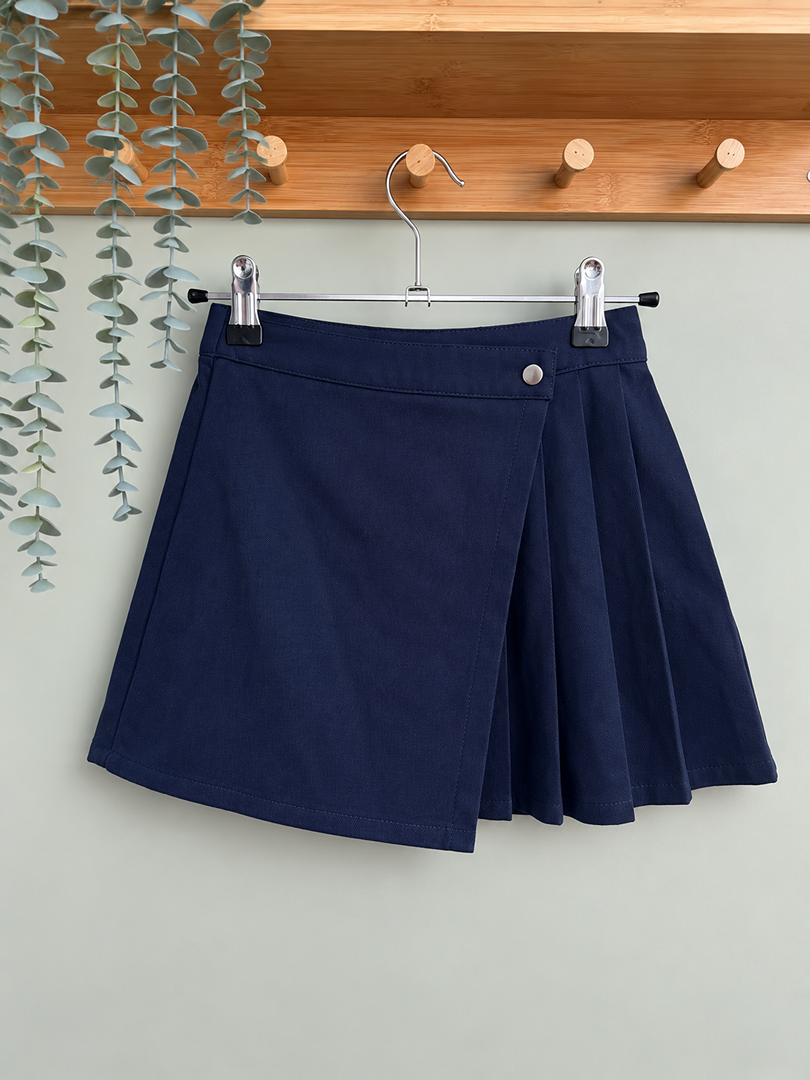 Jupe-short fille Okaidi bleu marine taille 8 ans mi-saison