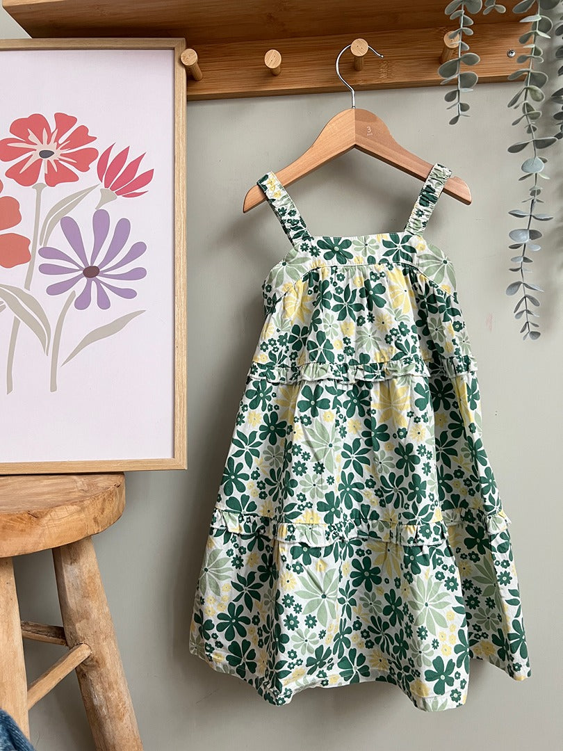 Robe à fleurs fille Tape à l'oeil 5 ans été sans manches