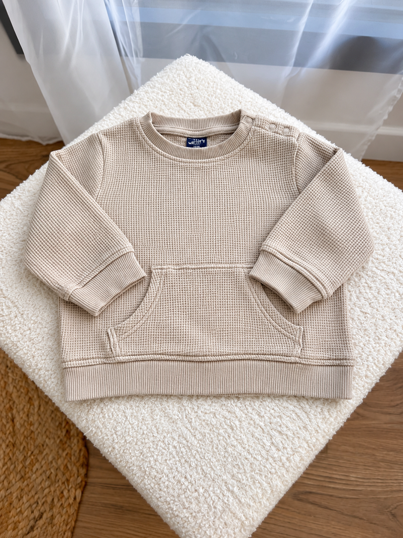 Pull fin nid 'abeille garçon Kiabi beige mi-saison manches longues 9 mois
