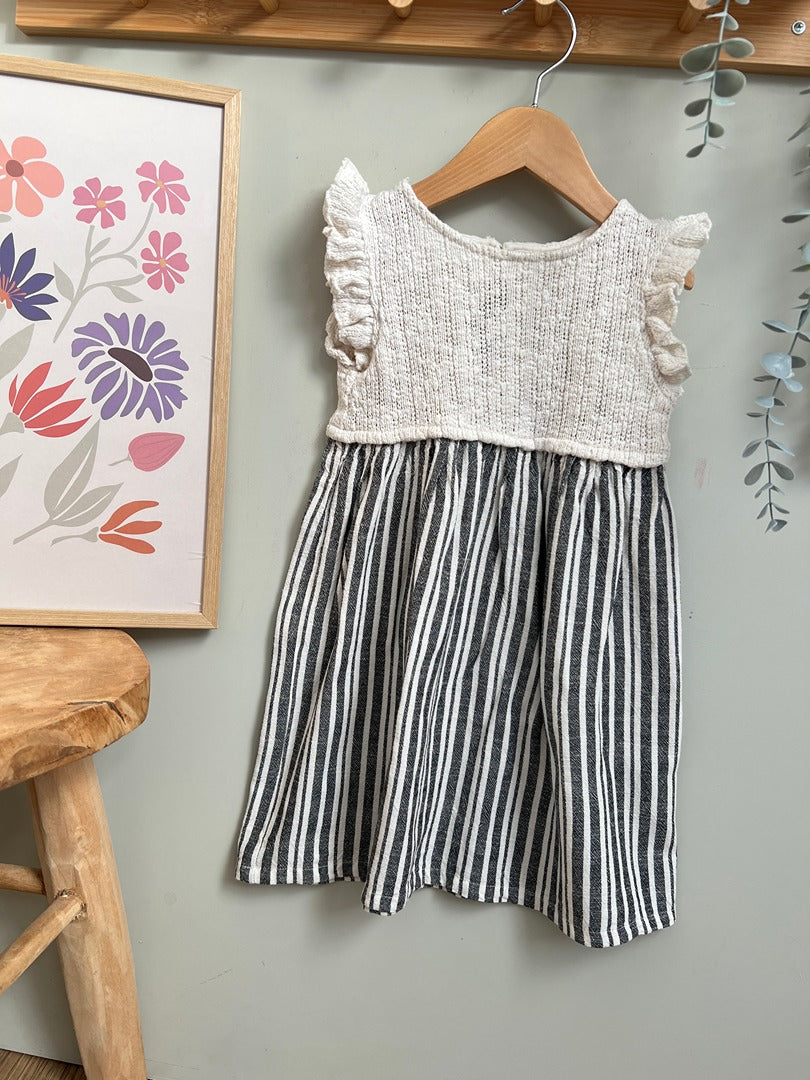 Robe fille Ovs Kids - 3/4 ans - Blanc et Noir