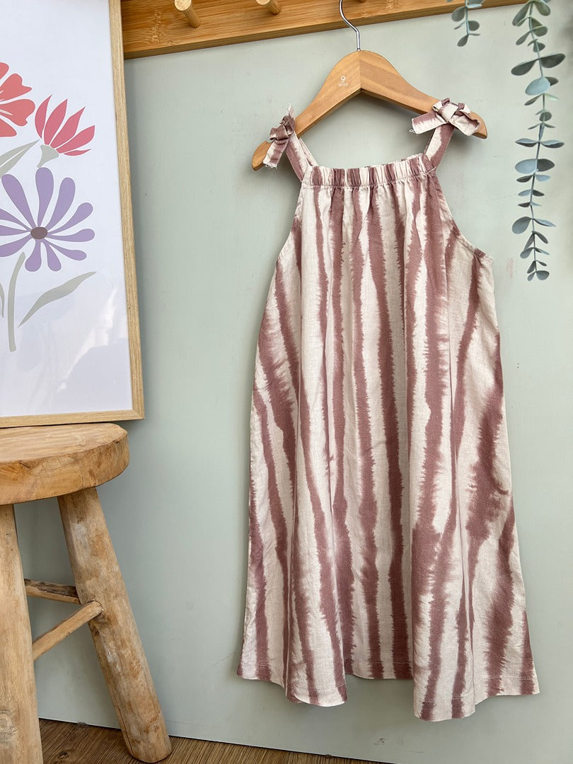 Robe d'été fille H&m x Rop Van Mierlo lin rose 7 ans