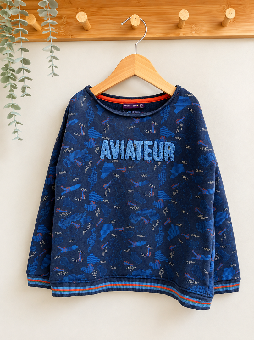 Sweat pull garçon Sergent Major 7 ans bleu manches longues