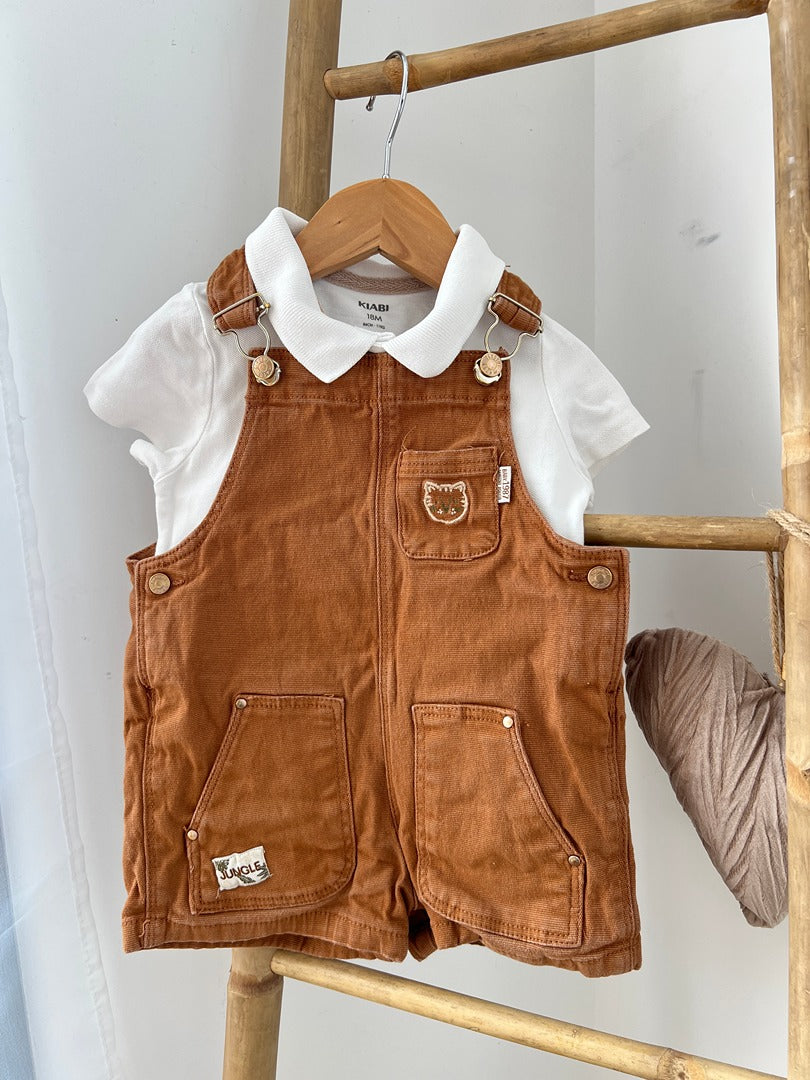 Ensemble salopette Sergent Major & polo Kiabi 18 mois garçon été