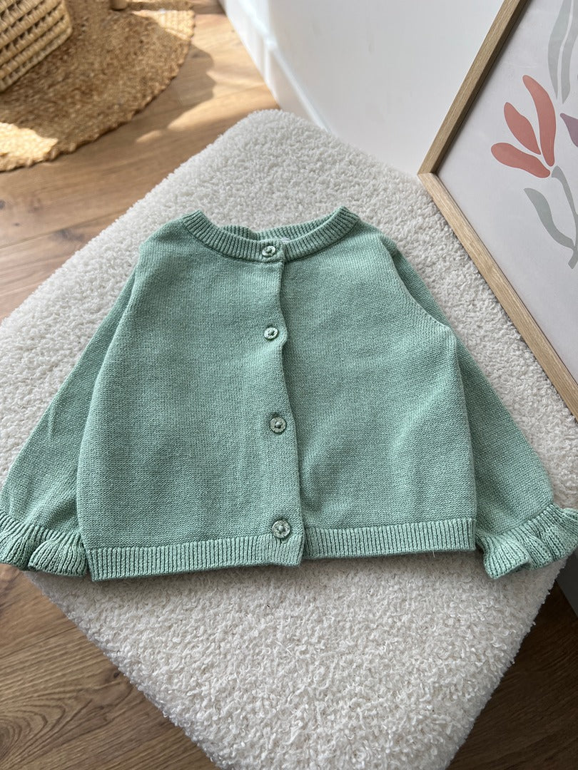 Gilet fille Tape à l'oeil 3 mois vert menthe mi-saison Ml