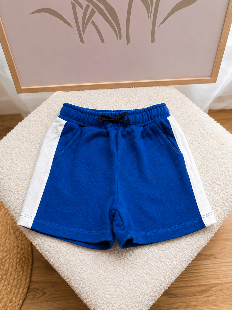 Short molleton garçon Petit Bateau bleu 3 ans idéal été
