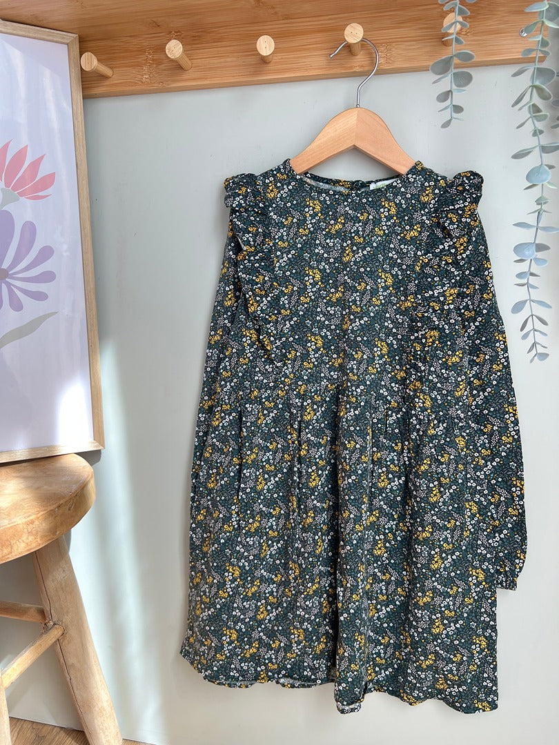 Robe manches longues fille Vertbaudet - 8 ans - Vert fleuri