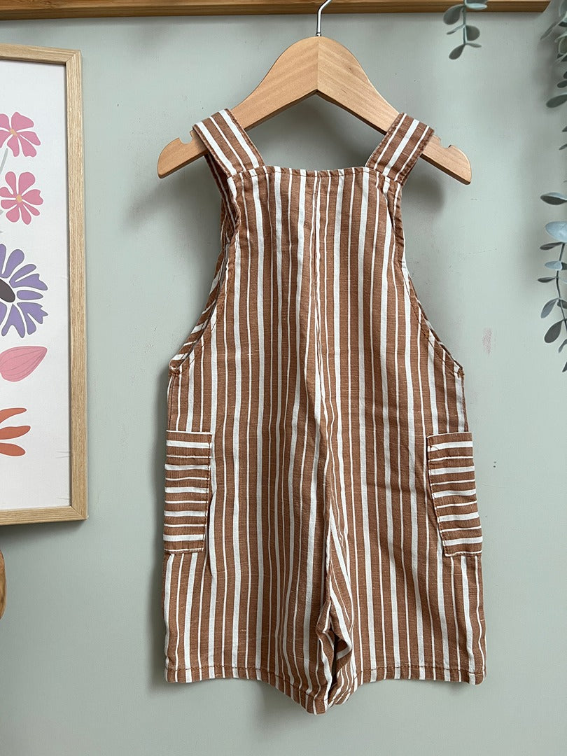 Salopette short été Zara - 12-18 mois - Marron