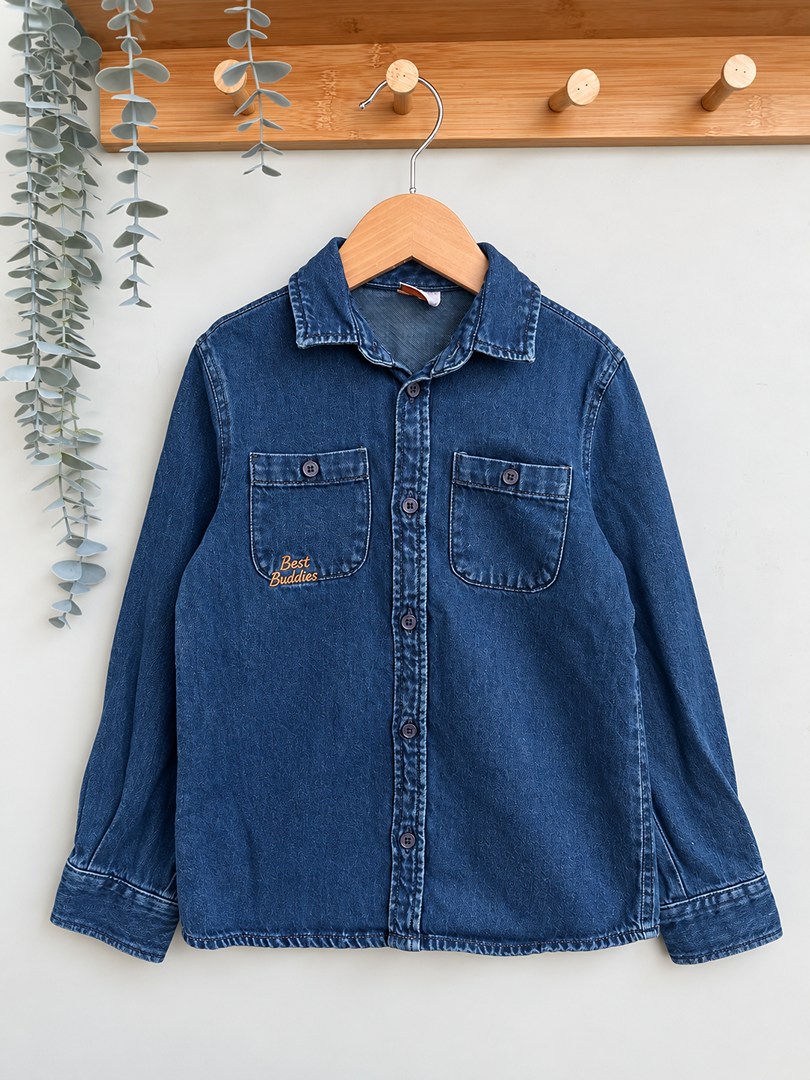 Chemise en jean garçon Tape à l'oeil 4 ans manches longues