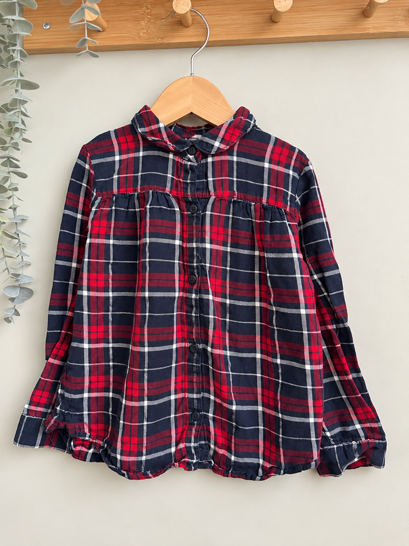 Chemise blouse à carreaux Fille Manches Longues Vertbaudet 5 Ans mi-saison