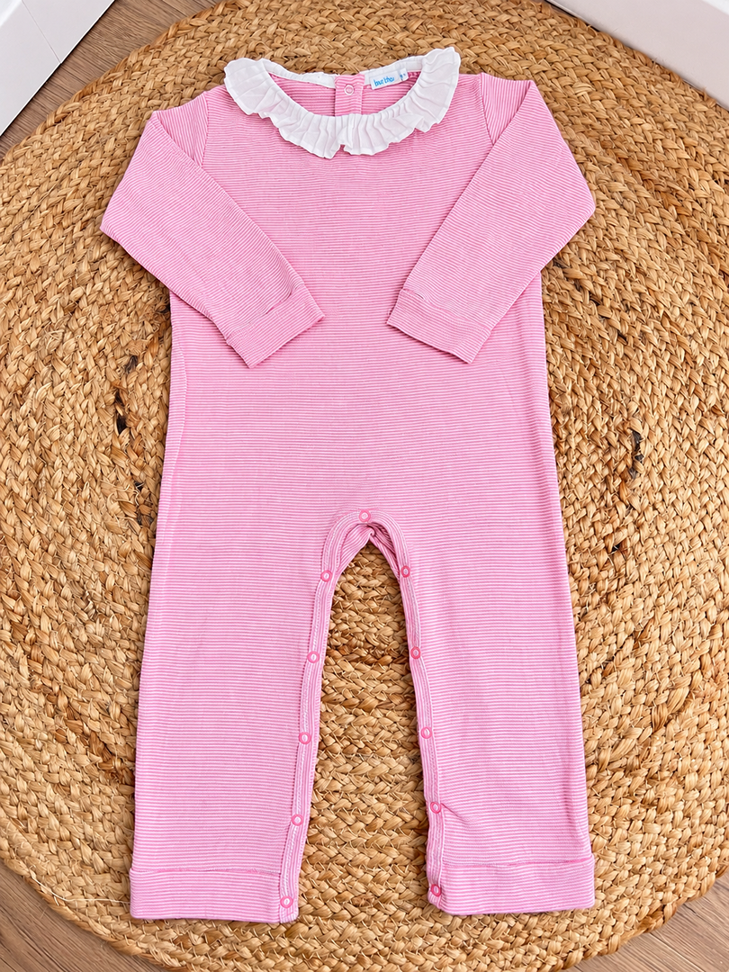 Pyjama 1 pièce jersey joli col fille bout'chou rose 2 ans manches longues mi-saison