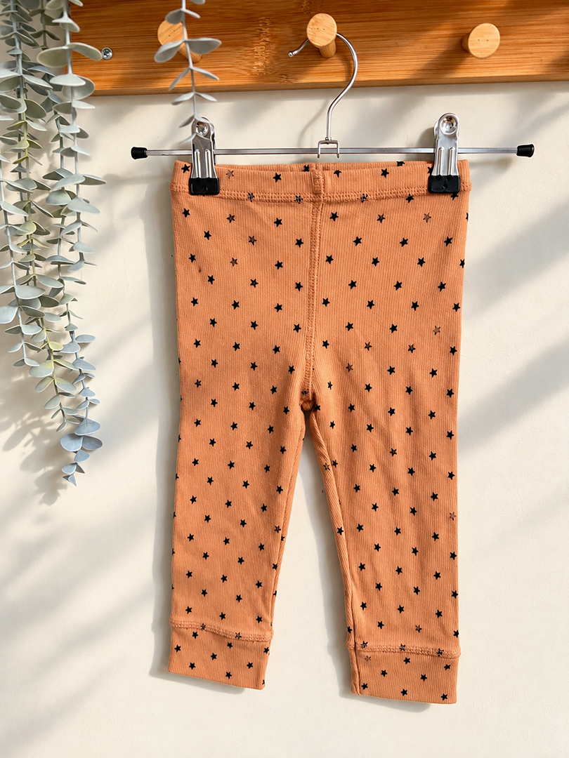Legging côtelé camel moutarde Fille 2 ans Mi-saison Little Cigogne