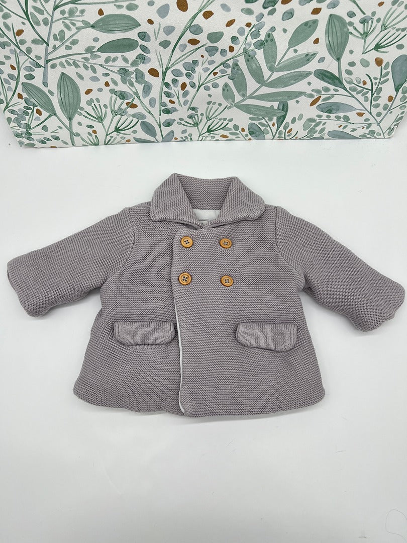 Manteau / Veste assez chaude mixte Jacadi - 3 mois - Gris - Fille ou garçon
