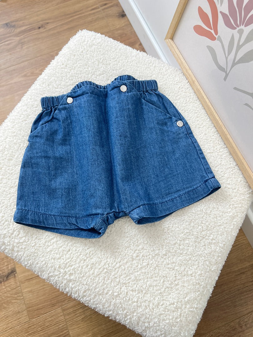 Short denim léger fille été Jacadi - 12 mois - Bleu
