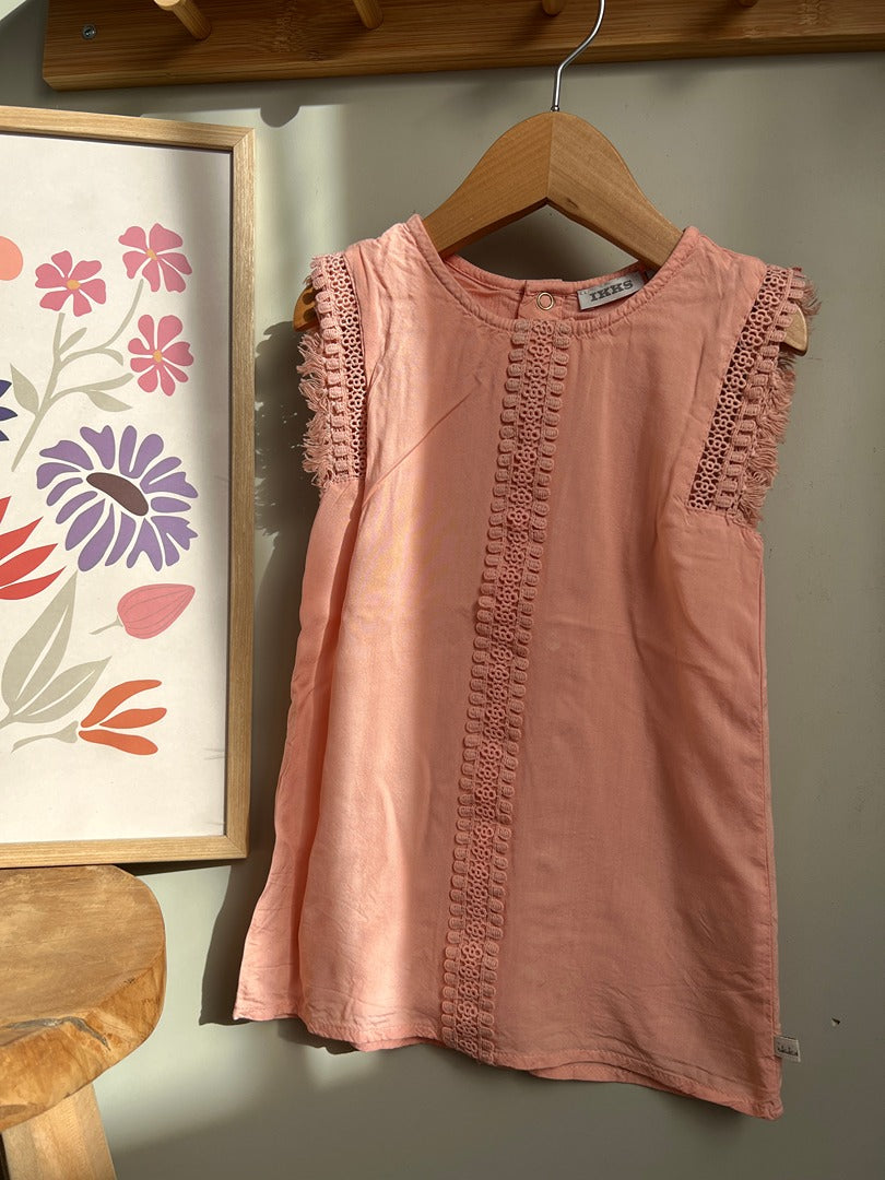 Robe fluide sans manches fille Ikks - 18 mois - Rose