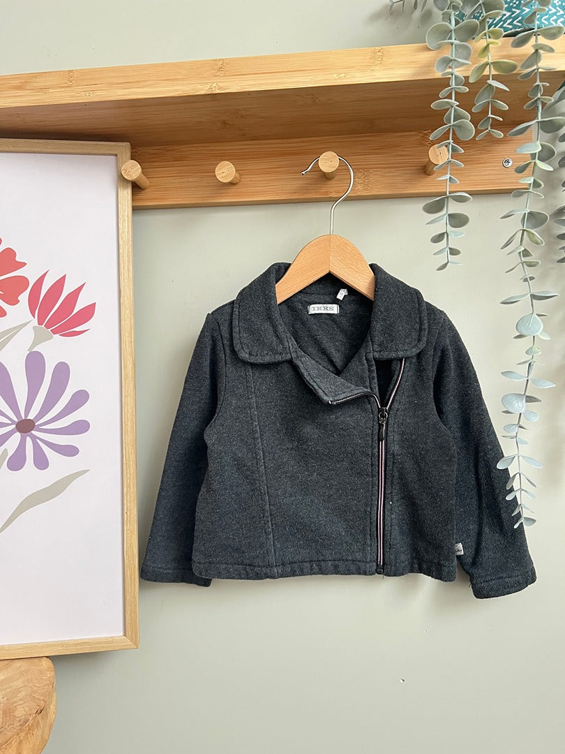 Veste perfecto Ikks fille 2 ans gris mi-saison