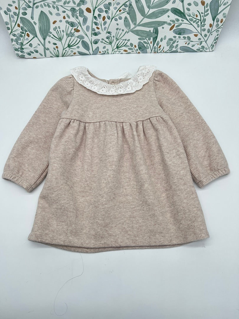 Robe molletonné fille avec joli col Kiabi - 18 mois - Rose