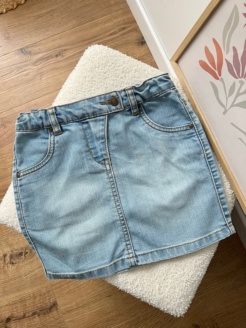 Jupe en jean fille Dpam 8 ans bleu clair mi-saison