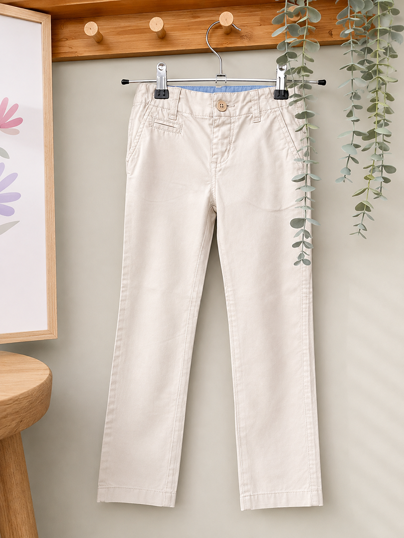 Jean Pantalon chino Petit Bateau 4 Ans Garçon Mi-saison Beige