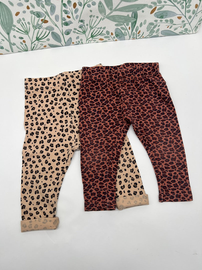 Leggings fille léopard - 12 mois - Marron/beige - Excellent