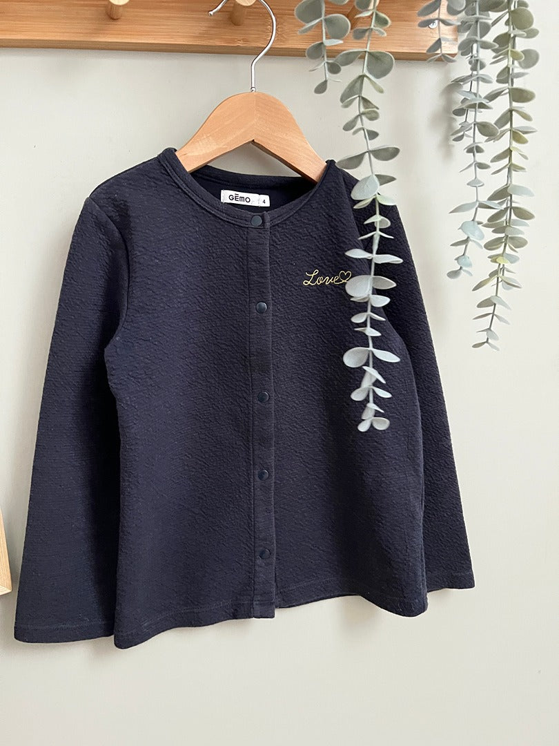 Gilet Gémo - 4 ans - Navy - État : Excellent Fille